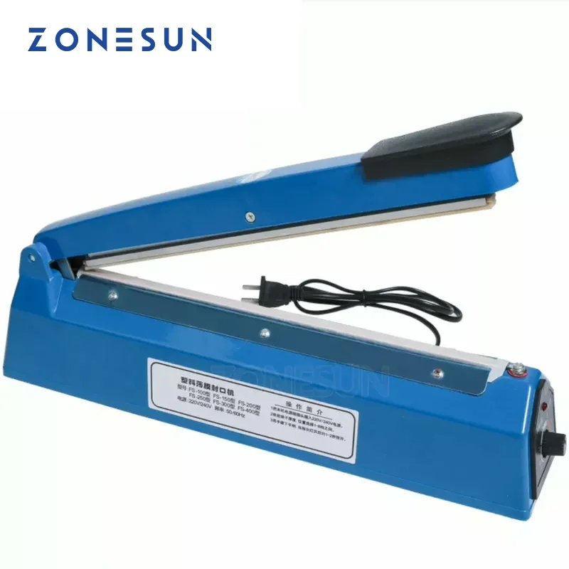 Plastic Bag Impulse Heat Sealer - ZONESUN ZS-FS200 ハンドインパルスシーリングマシン プラスチックバッグシーリングマシン プラスチックバッグヒートシーラー供給