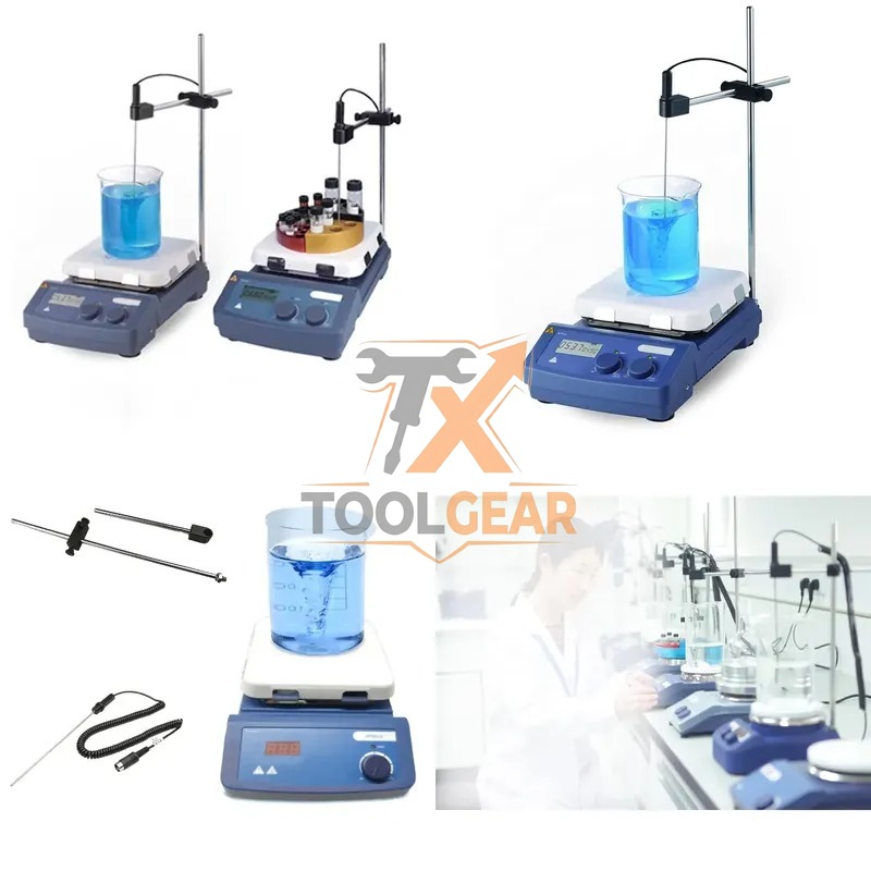 Lab Magnetic Stirrer Hot Plate - 2026年ホットセール* WEIAI MS7-H550-Pro LCDデジタル磁気攪拌機ホットプレートミキサー 0-1500rpm 実験用ホットプレート磁気攪拌機