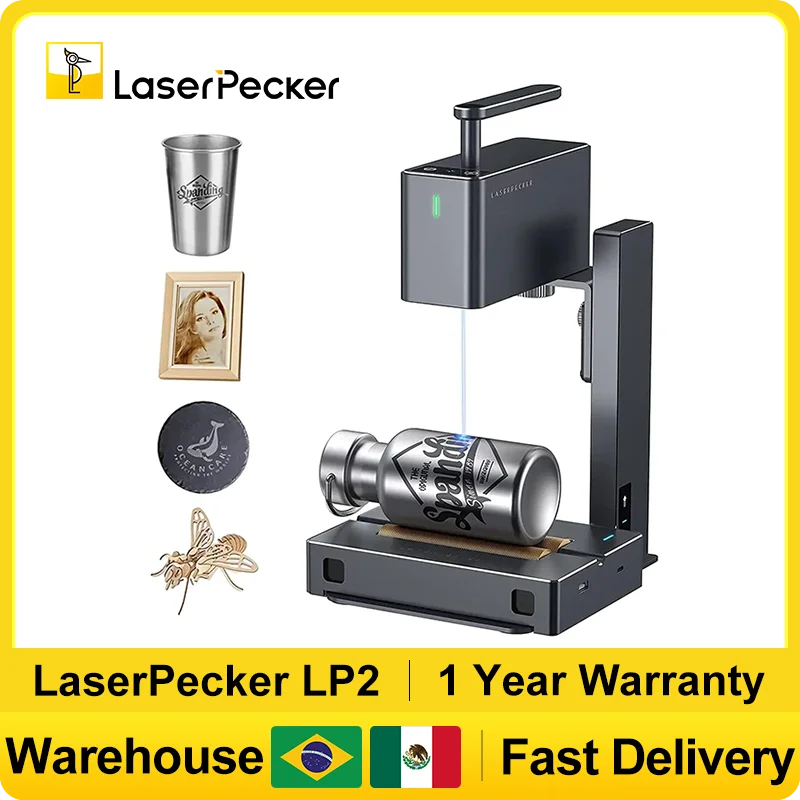 Fiber Laser Marking Machine 30W - Laserpecker-ポータブルレーザー彫刻機,5W, Bluetooth, CNC, DIY,超高速,lp2