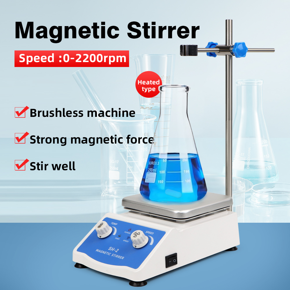 Lab Magnetic Stirrer Hot Plate - 実験室で使用するための調整可能な液体加熱マグネチックスターラー,1000ml