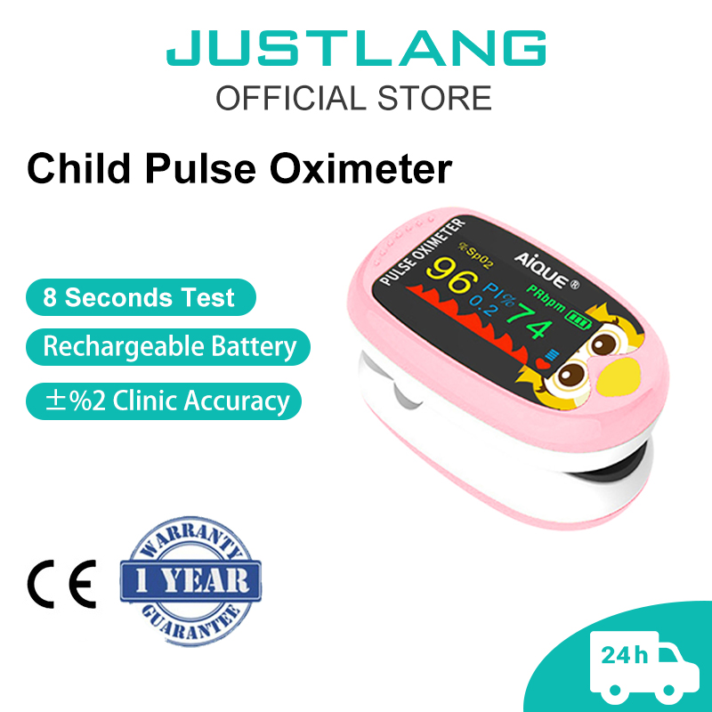 Pulse Oximeter Fingertip Rechargeable - JUSTLANG デジタル漫画オキシメーター充電式指先パルス血中酸素飽和度モニター健康ケア大人子供