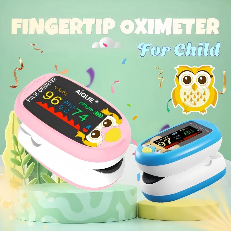 Pulse Oximeter Fingertip Rechargeable - AiQUE 子供用指先パルスオキシメーター ベビー充電式医療用血中酸素飽和度計 小児用オキシメトロ SPO2