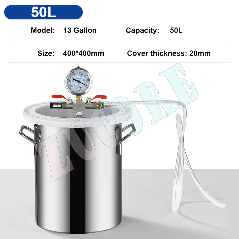 Vacuum Chamber Kit With Pump - ステンレス鋼真空チャンバー 2/3/6/13 ガロン真空脱泡バレル 6L/12L/21L/50L 真空脱気チャンバーシリコーン AB