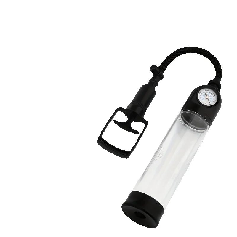 Vacuum Chamber Kit With Pump - 男性用真空ポンプ玩具、圧力計付き、リアルな膣スリーブ1個と男性用ペニスポンプ用シリコンセット3個入り