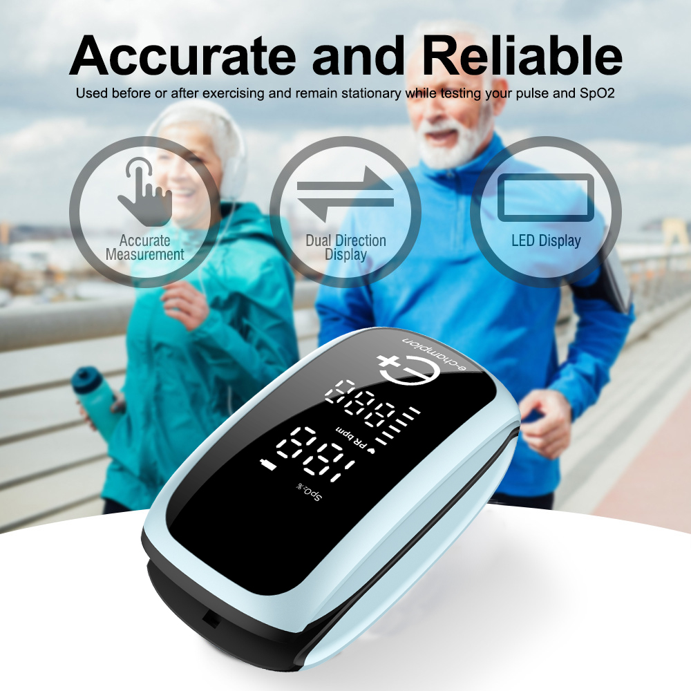 Pulse Oximeter Fingertip Rechargeable - AiQUE 充電式医療デジタル指先パルスオキシメーター血中酸素飽和度計指 SPO2 PR モニター Oximetro