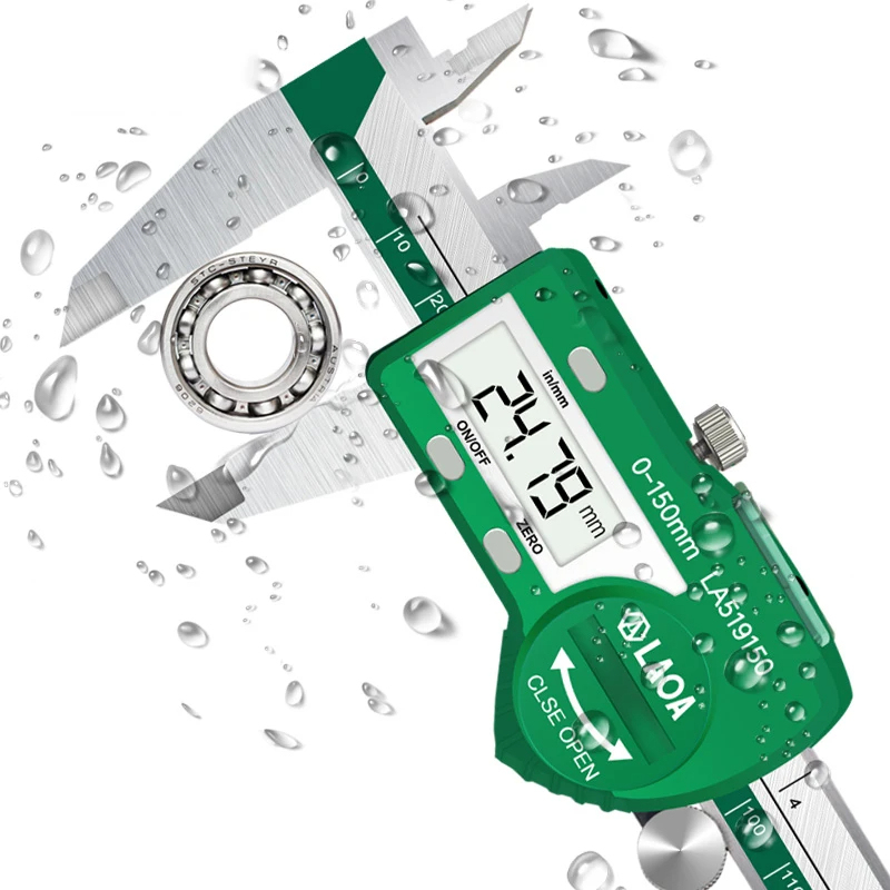 Digital Caliper 150Mm Stainless Steel - Laoa-デジタルキャリパー6インチ150mm、ステンレス鋼、電子、金属、防水、マイクロメータ、深さ測定ツール