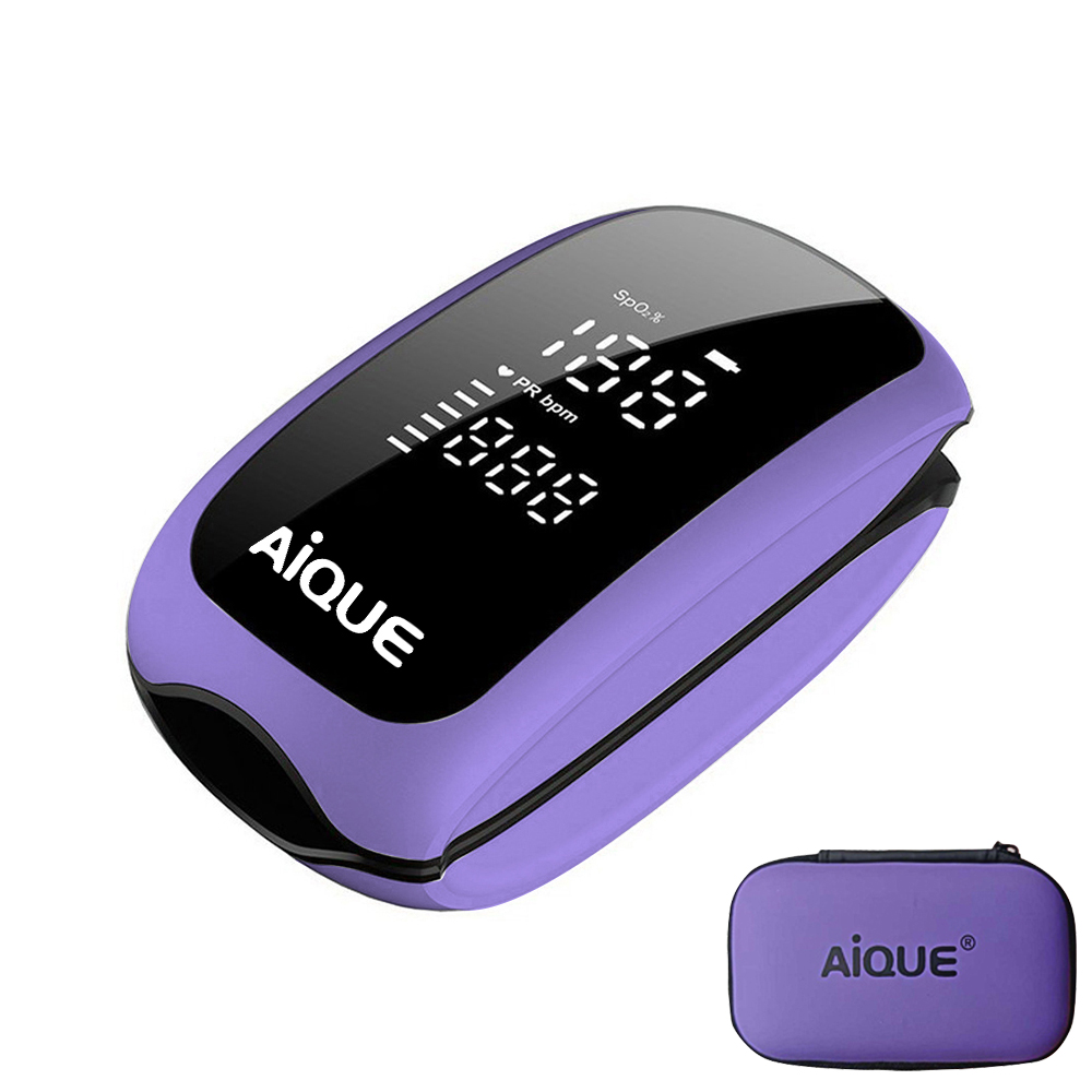Pulse Oximeter Fingertip Rechargeable - AiQUE 充電式デジタル指パルスオキシメーター LED 医療 SPO2 PR