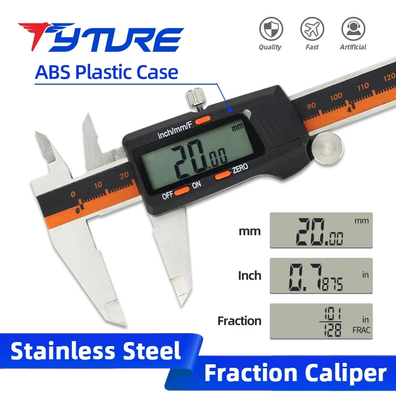 Digital Caliper 150Mm Stainless Steel - 分数金属キャリパーデジタルパキメーターノギス測定ツールプロフェッショナルとデジタルパキメーター電子定規