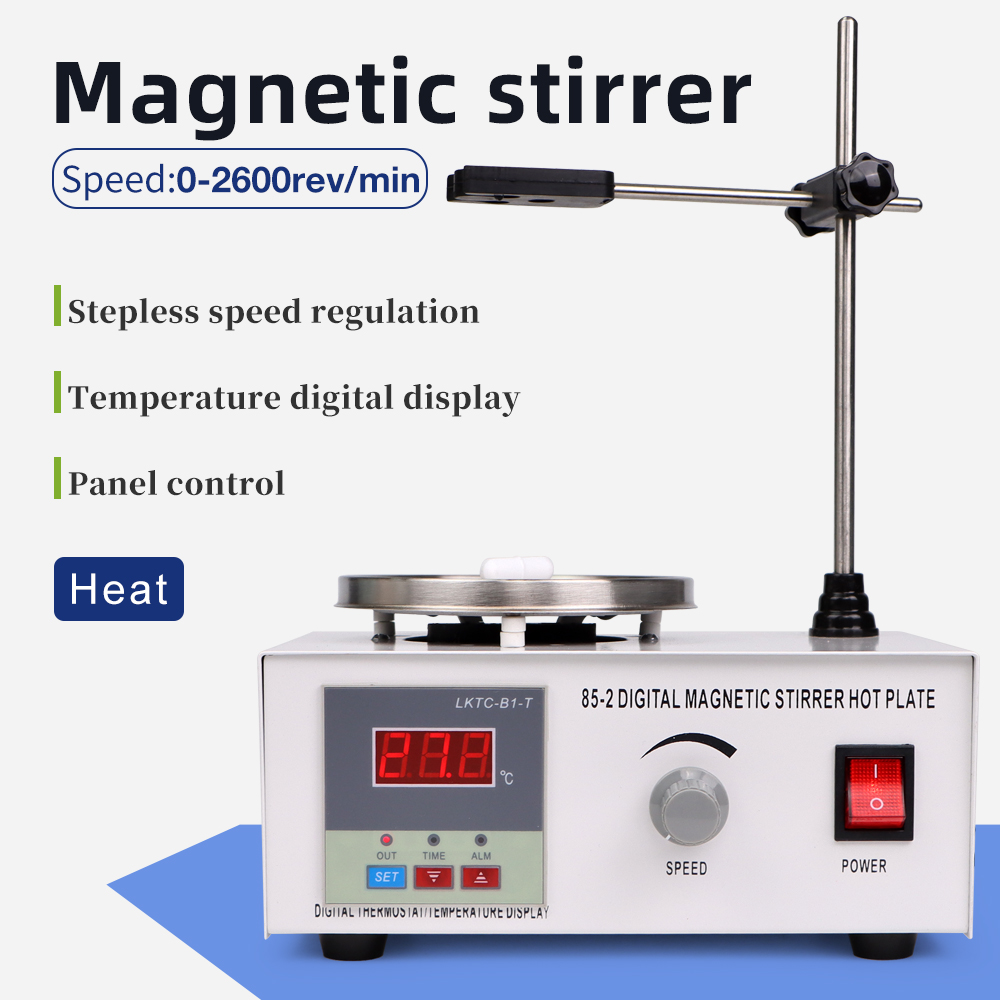 Lab Magnetic Stirrer Hot Plate - 1L ホットプレート磁気スターラー 85-2 恒温ミキサー 220V 加熱磁気ミキサー研究室用調節可能なデジタルスターラー
