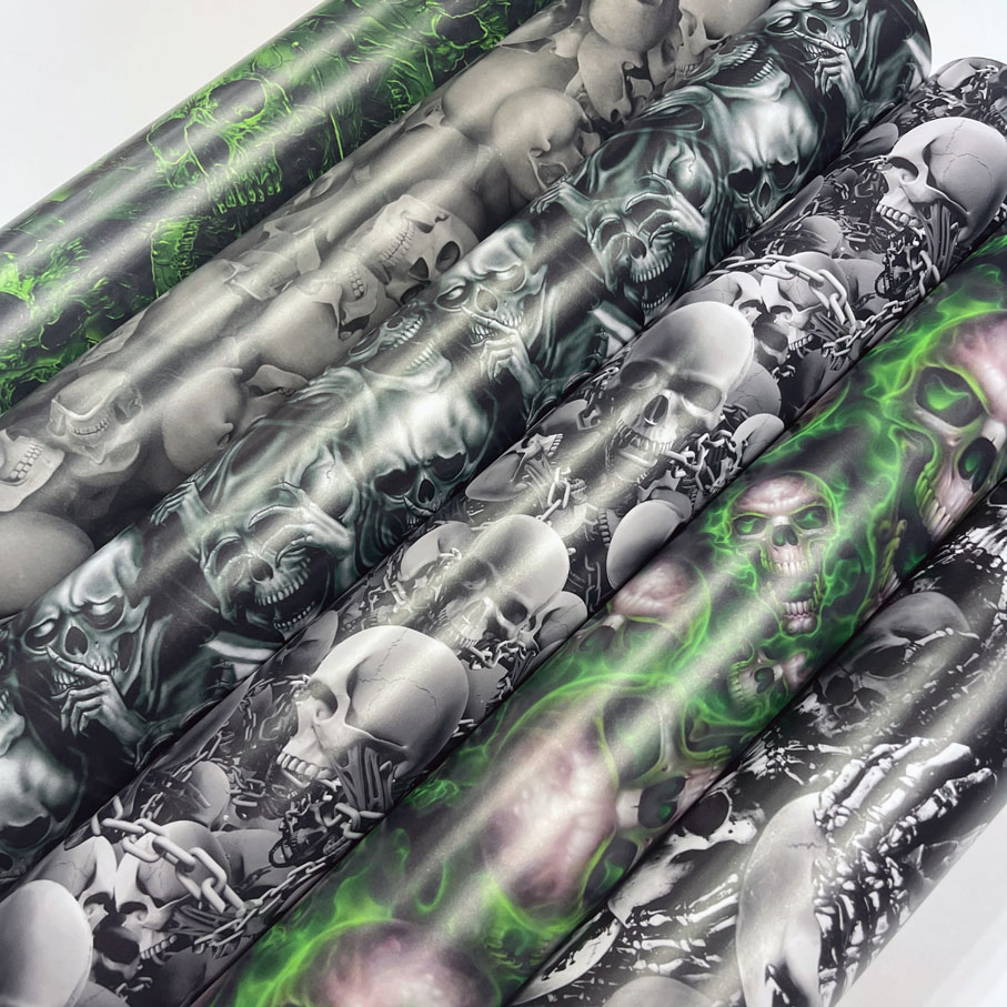 異なる新しいグラフィティスカルステッカーボムビニールラップフ - Air Bubble Wrap Roll Packaging のレビューと価格