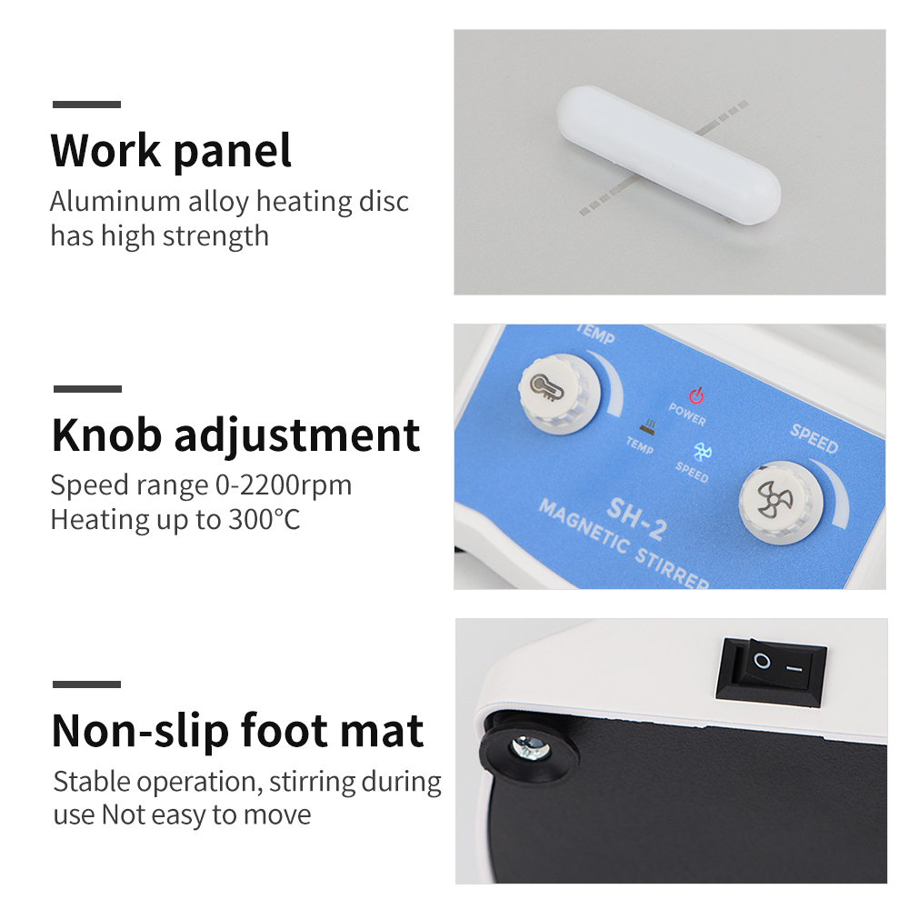 実験室で使用するための調整可能な液体加熱マグネチックスターラ - Lab Magnetic Stirrer Hot Plate のレビューと価格