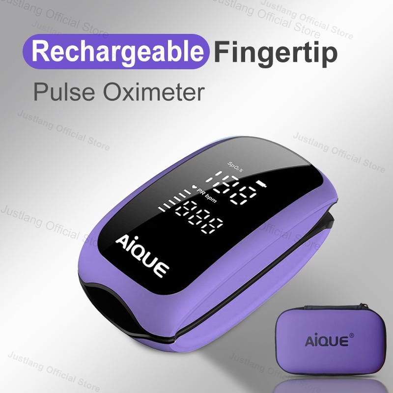 AiQUE パープル充電式酸素濃度計医療ストラップストラップ - Pulse Oximeter Fingertip Rechargeable のレビューと価格