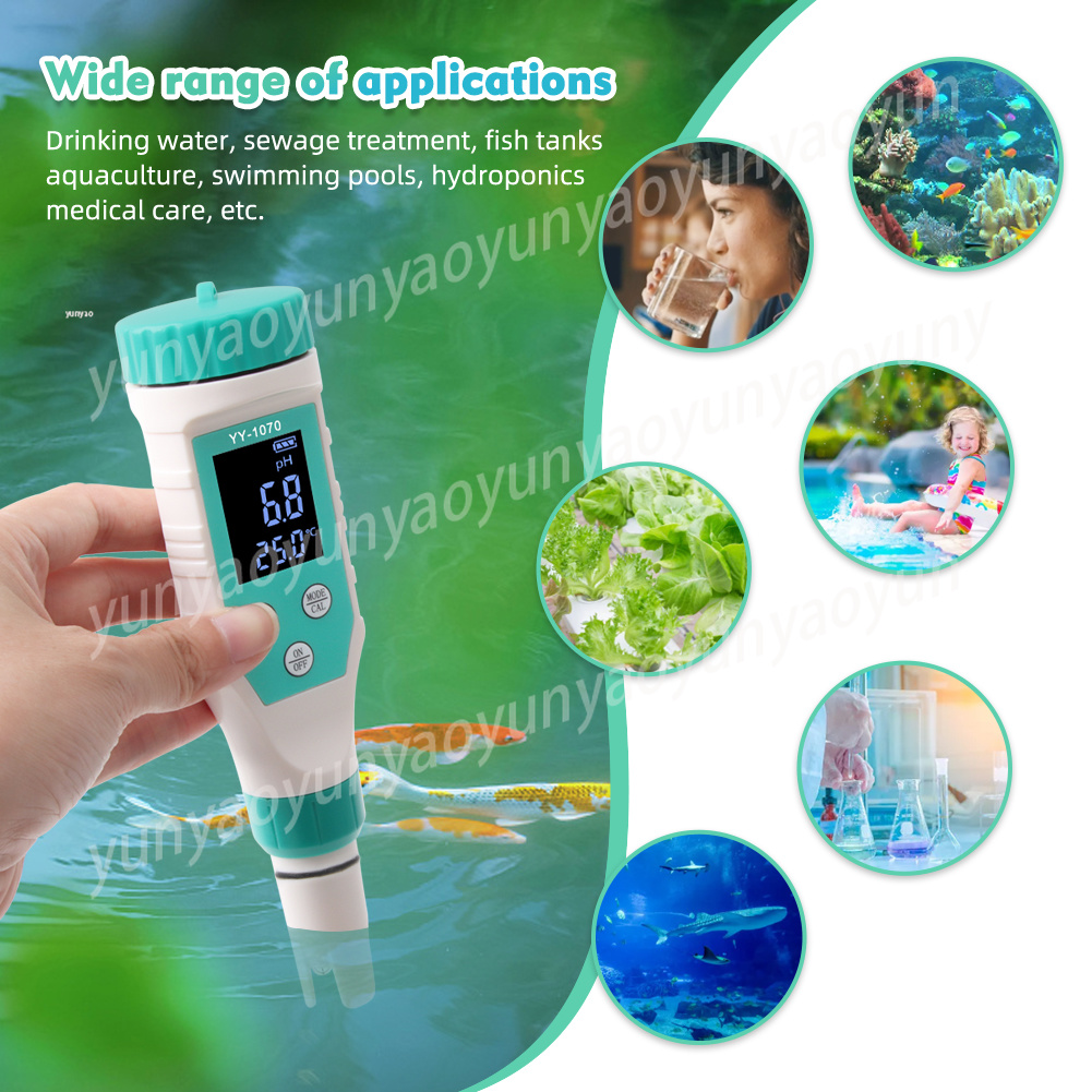 7 in 1デジタル水質テスターPH ORP EC TDS塩 - Ph Meter Digital Water Tester のレビューと価格