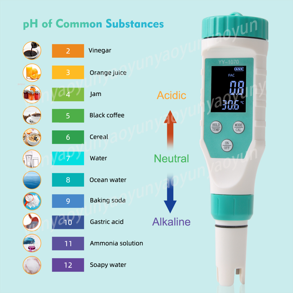 7 in 1デジタル水質テスターPH ORP EC TDS塩 - Ph Meter Digital Water Tester のレビューと価格