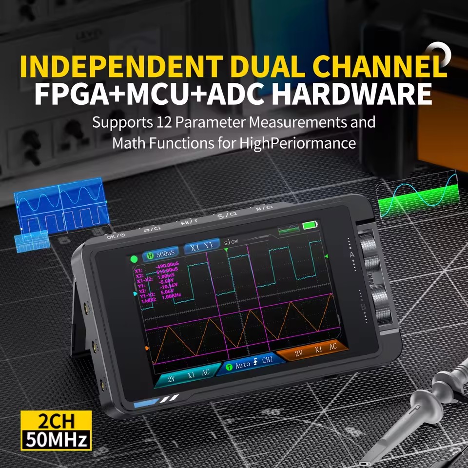 FNIRSI DS215H ハンドヘルド小型HDスクリーンデ - Fnirsi Digital Oscilloscope Handheld のレビューと価格