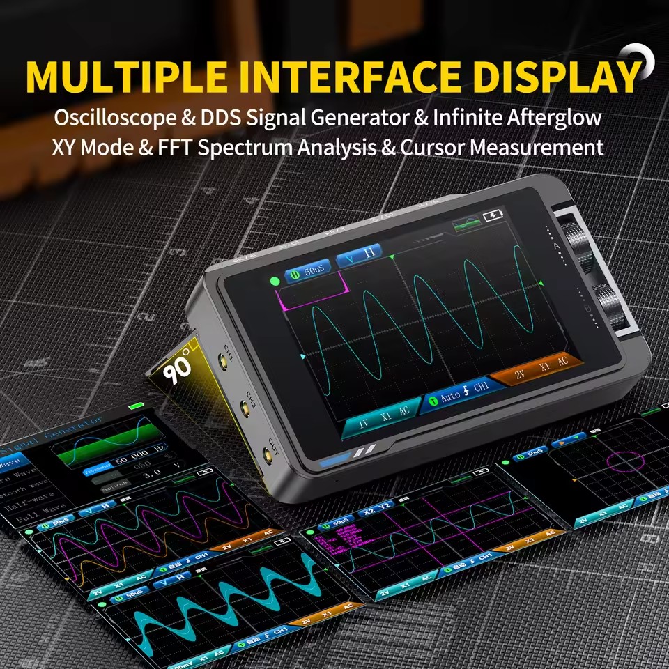 FNIRSI DS215H ハンドヘルド小型HDスクリーンデ - Fnirsi Digital Oscilloscope Handheld のレビューと価格
