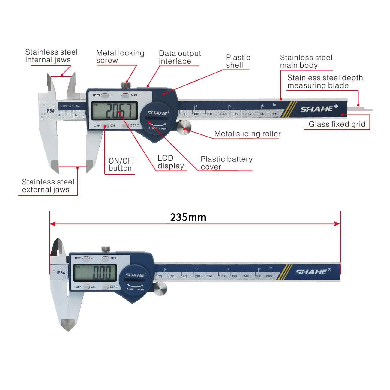 IP54 防水デジタルノギスメッシーバー LCD スクリーン - Digital Caliper 150Mm Stainless Steel のレビューと価格
