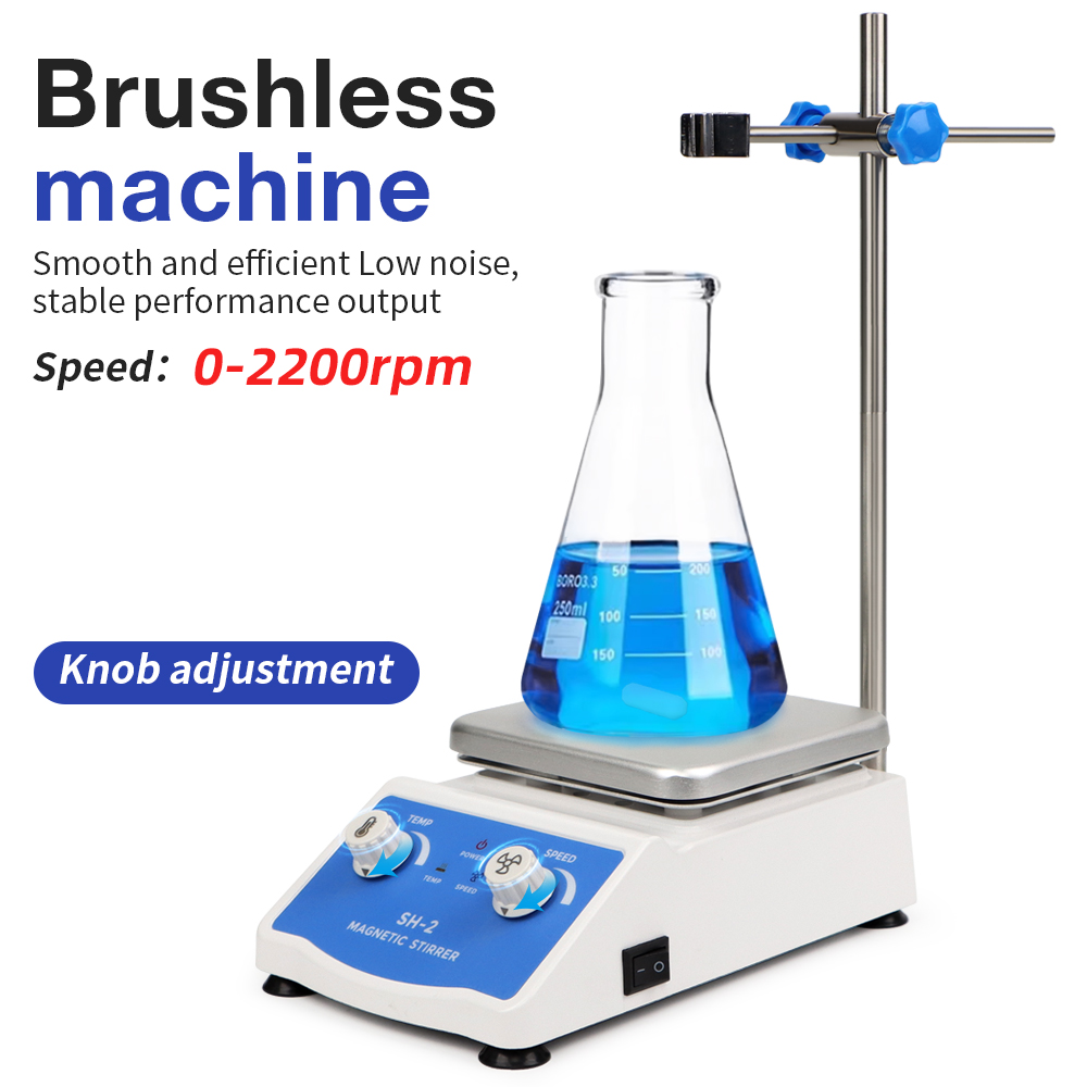 デジタルディスプレイ付き加熱マグネチックスターラー、サーモス - Lab Magnetic Stirrer Hot Plate のレビューと価格