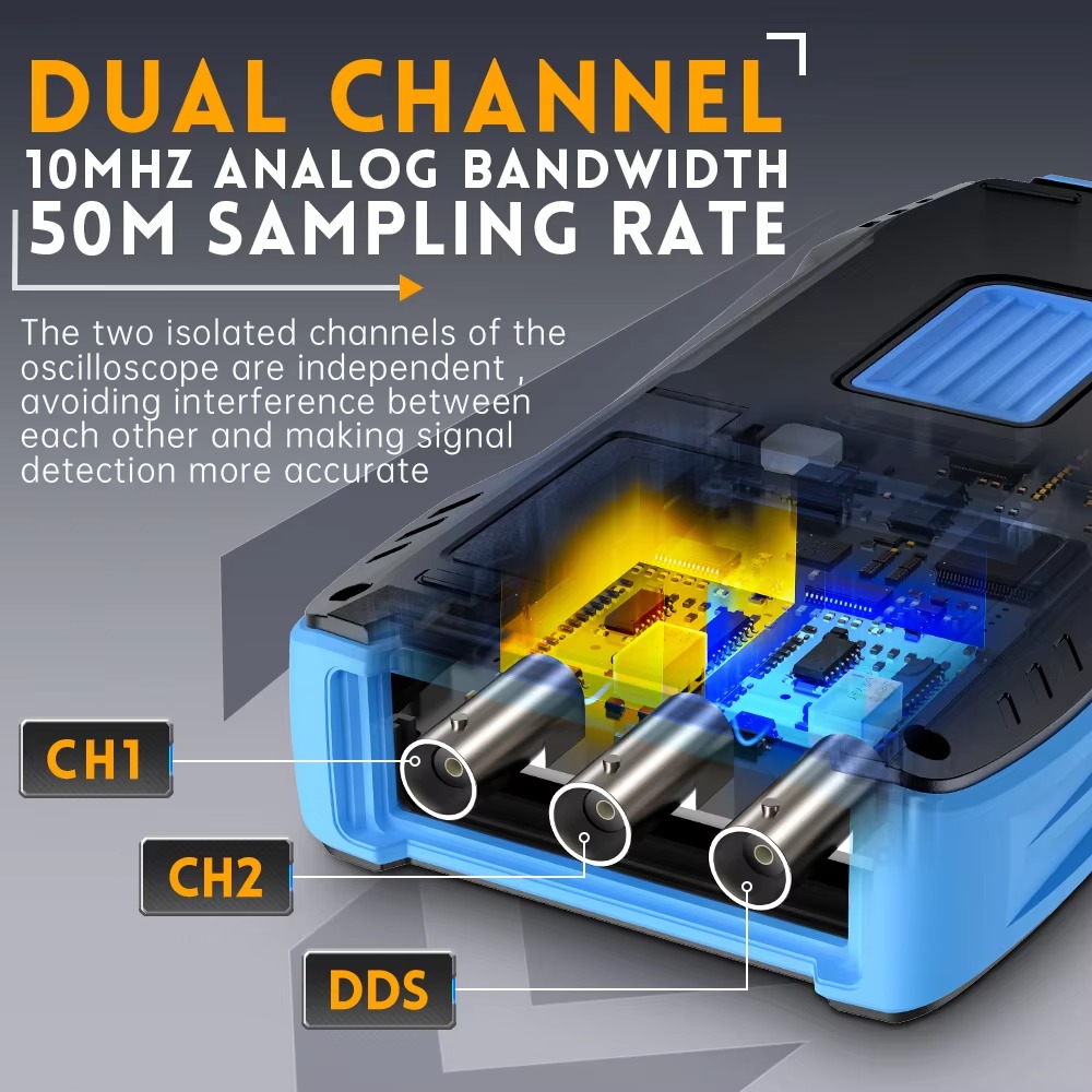 FNIRSI 2C23T 3 in 1 50MS/s 10M - Fnirsi Digital Oscilloscope Handheld のレビューと価格