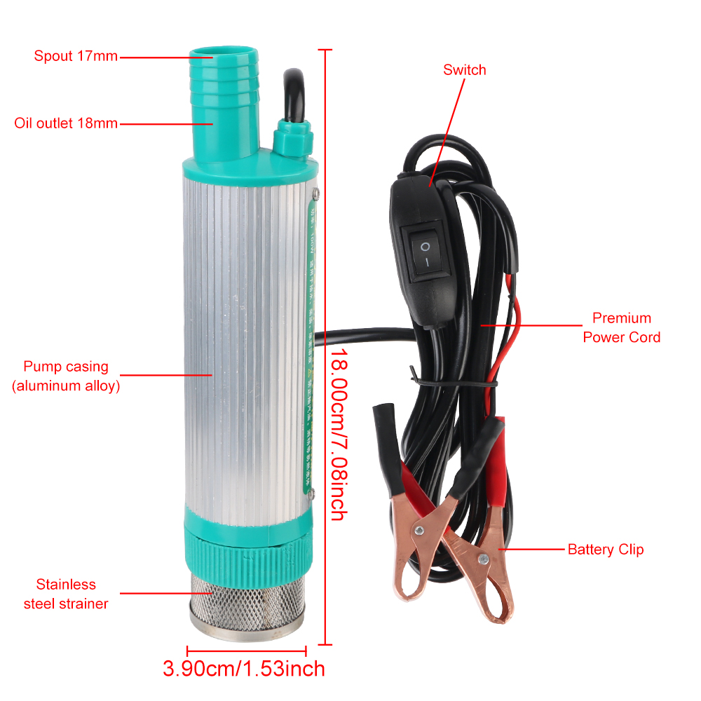 30L/分ミニポンプディーゼル油水水中アルミ合金シェル燃料移 - Mini Peristaltic Pump 12V のレビューと価格