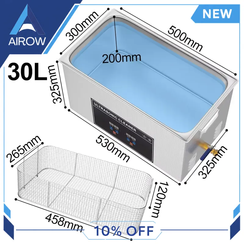 600W 30L 超音波洗浄機 ヒータータップ付き 工業用歯 - Ultrasonic Cleaner 30L Industrial のレビューと価格