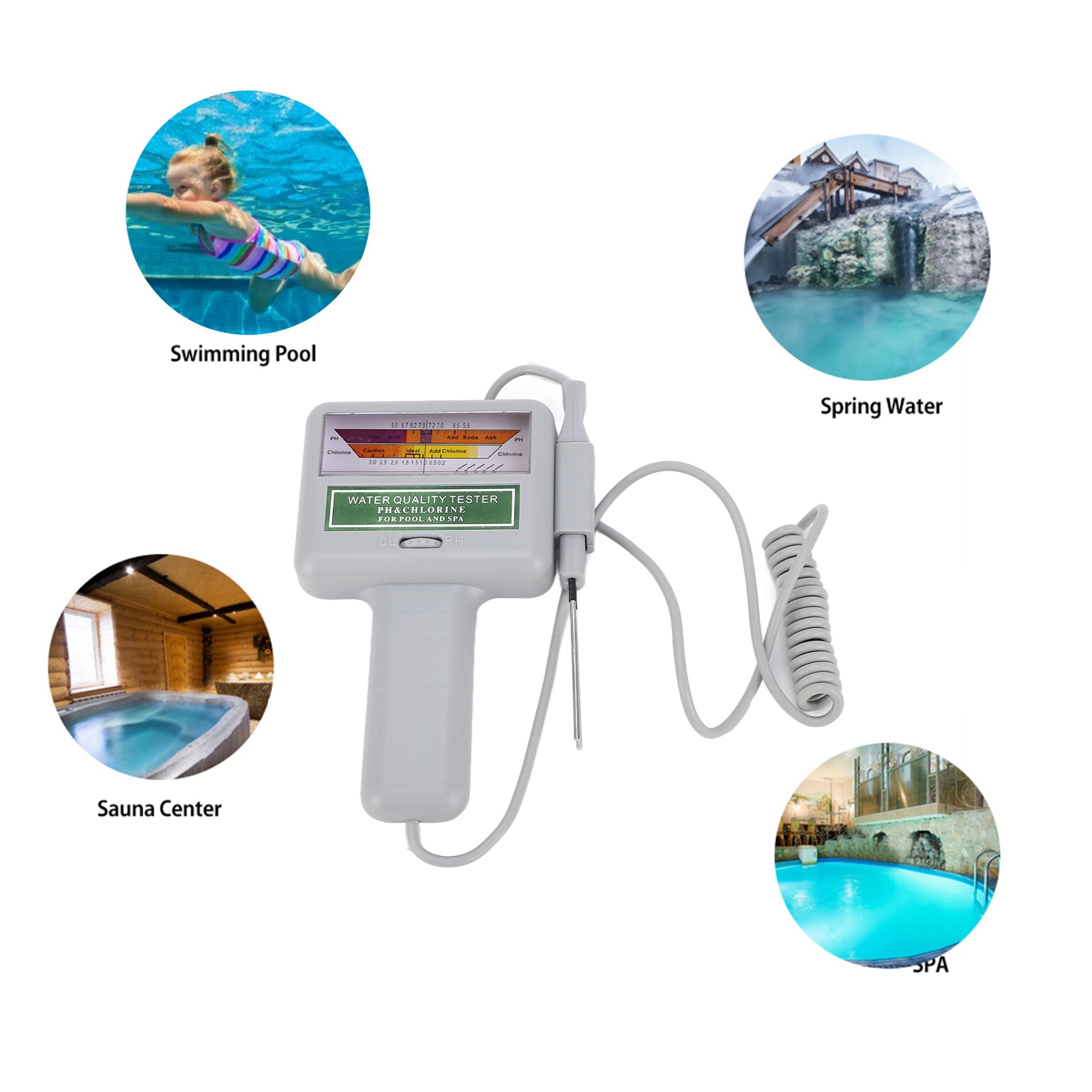 デジタルプール水質テスター pH 塩素メーター 簡単操作 ポ - Ph Meter Digital Water Tester のレビューと価格