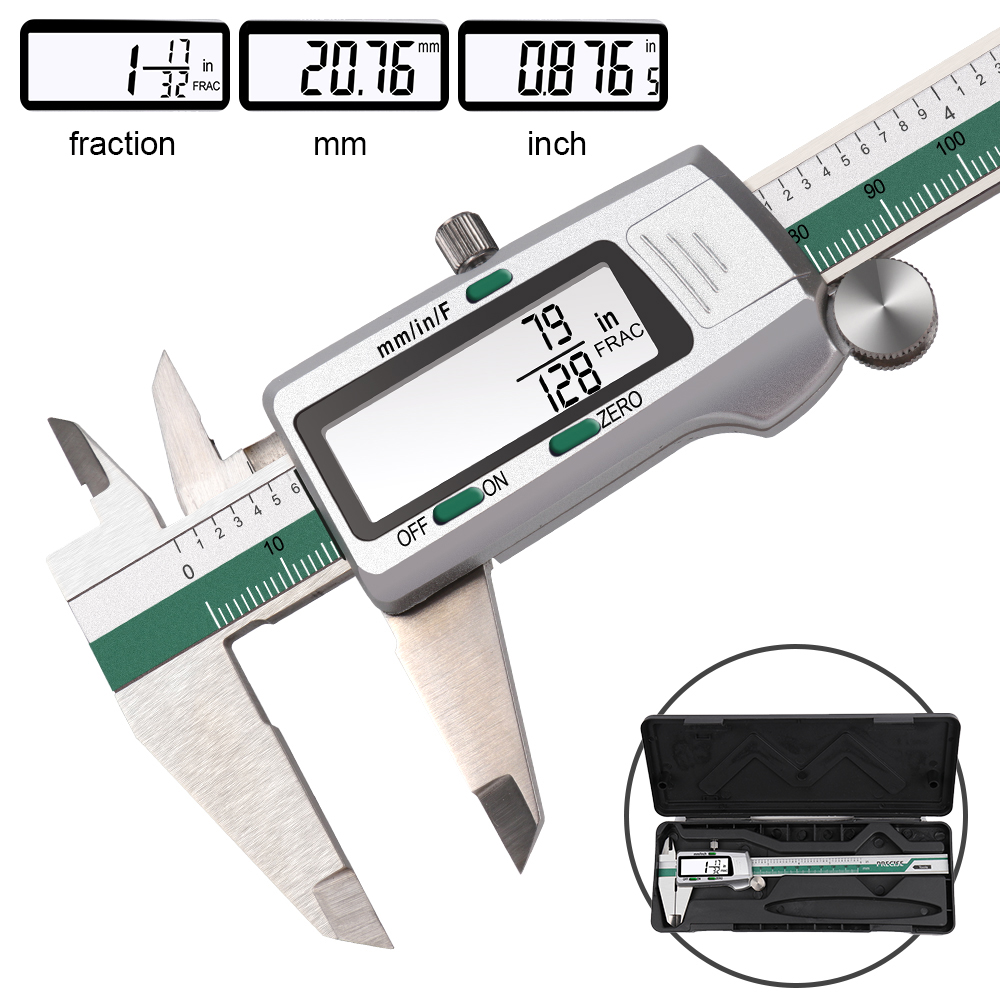 ステンレス鋼高精度電子 LCD デジタル表示スライドキャリパ - Digital Caliper 150Mm Stainless Steel のレビューと価格