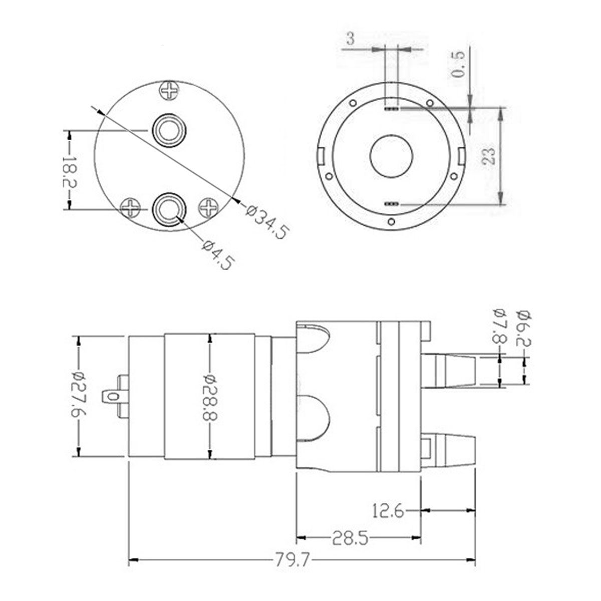 ミニ自吸式ウォーターポンプ,ウォーターディスペンサー用サイレ - Mini Peristaltic Pump 12V のレビューと価格