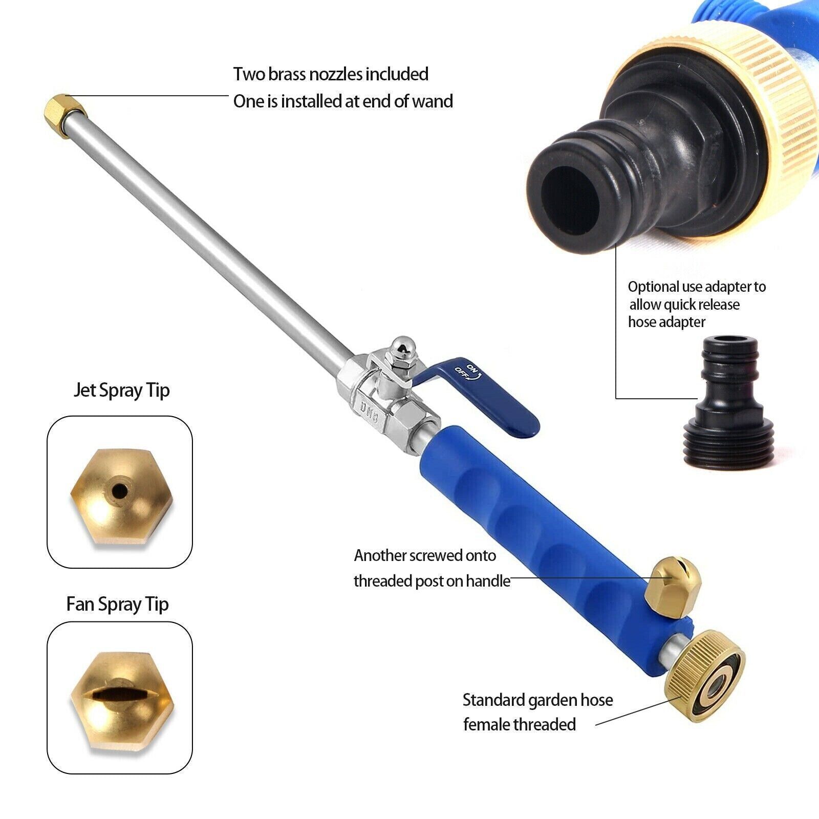 高圧洗浄機用スプレーガン、真鍮製ノズル2個（ジェット/ファン - Vacuum Chamber Kit With Pump のレビューと価格