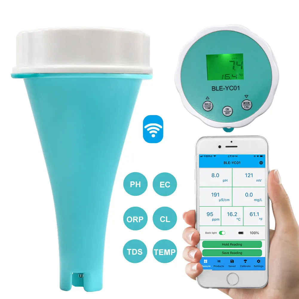 6 in 1 水質検査メーター APP オンラインモニター  - Ph Meter Digital Water Tester のレビューと価格
