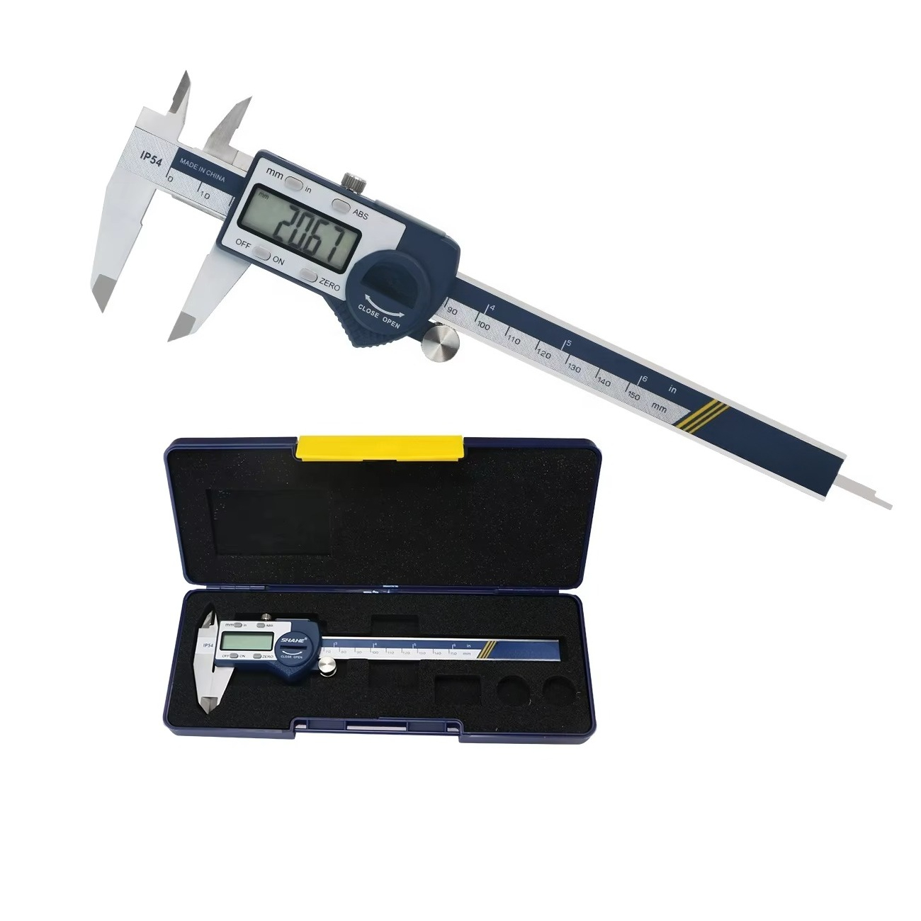 IP54 0-150mm デジタルノギス 大型液晶画面付き  - Digital Caliper 150Mm Stainless Steel のレビューと価格