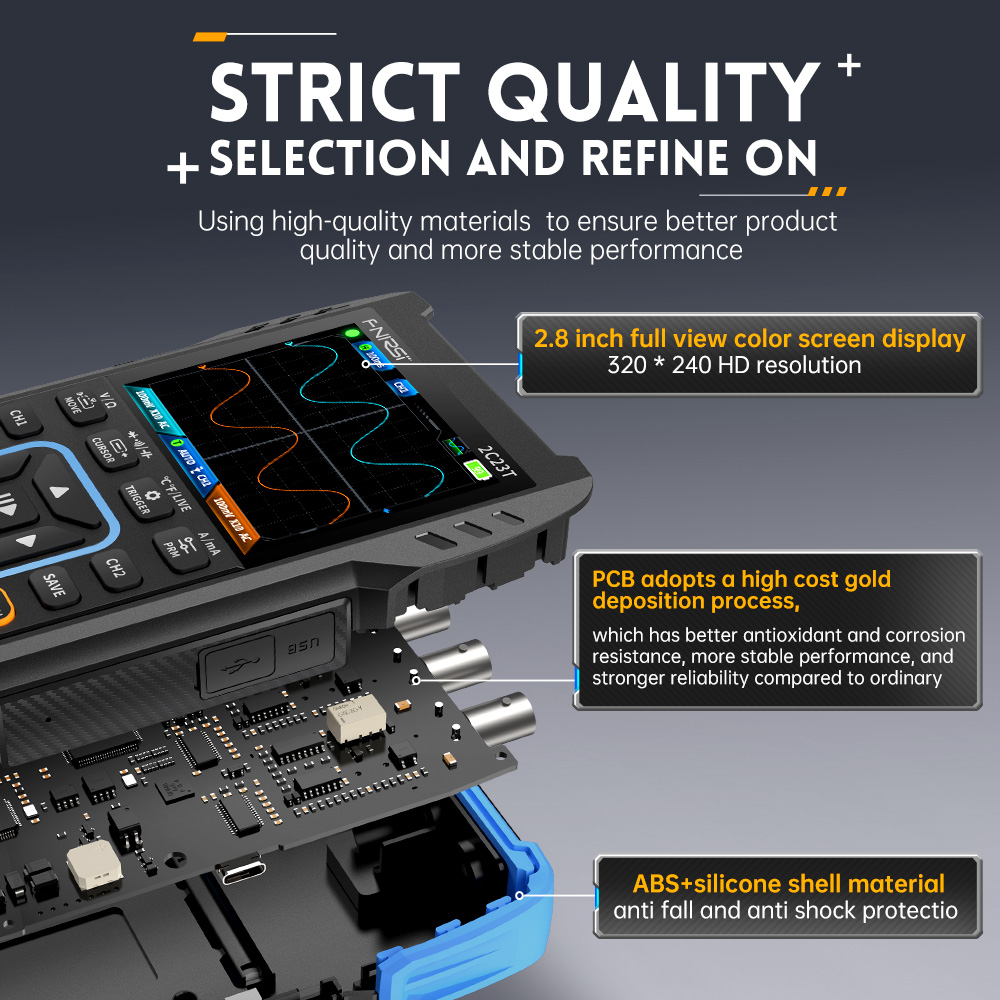 FNIRSI 2C23T ハンドヘルドデジタルオシロスコープ - Fnirsi Digital Oscilloscope Handheld のレビューと価格