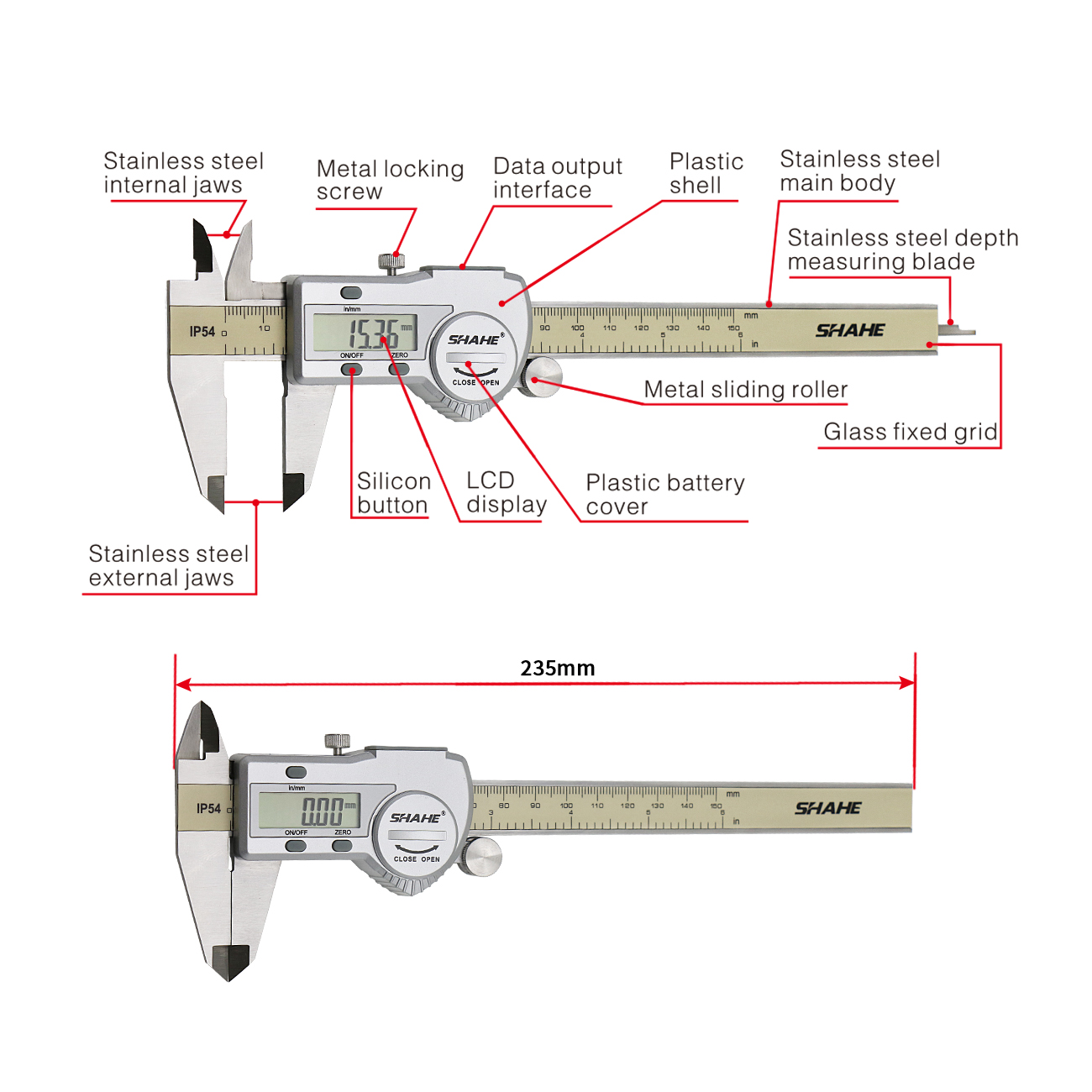 シャヘキャリパー 0-150mm バーニアキャリパー マイク - Digital Caliper 150Mm Stainless Steel のレビューと価格
