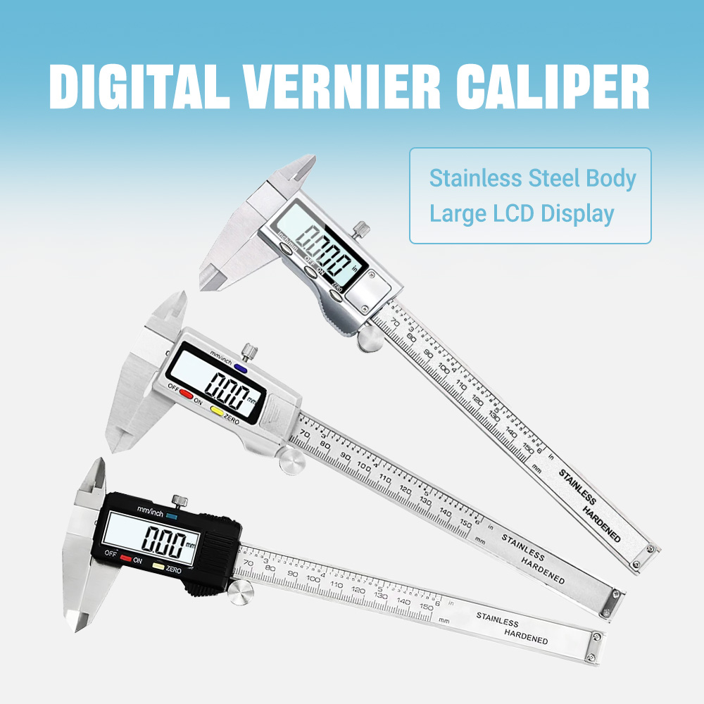電子式ノギス 6インチ精密工具、LCDディスプレイ＆自動オフ - Digital Caliper 150Mm Stainless Steel のレビューと価格