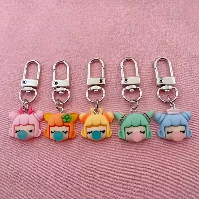 樹脂製の女の子キーホルダー5個セット、バッグや車のアクセサリ - Packaging のレビューと価格