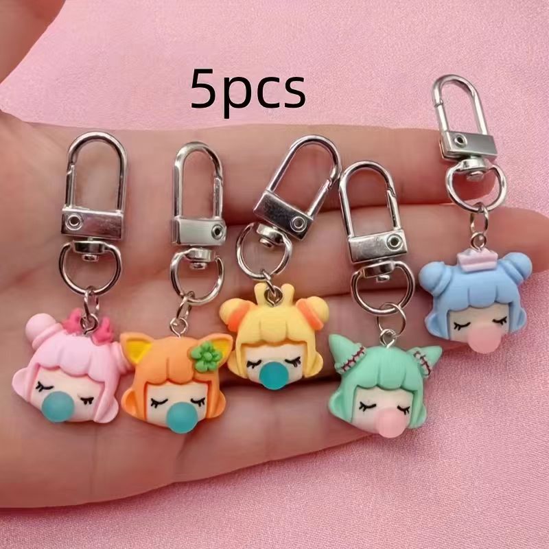 樹脂製の女の子キーホルダー5個セット、バッグや車のアクセサリ - Packaging のレビューと価格