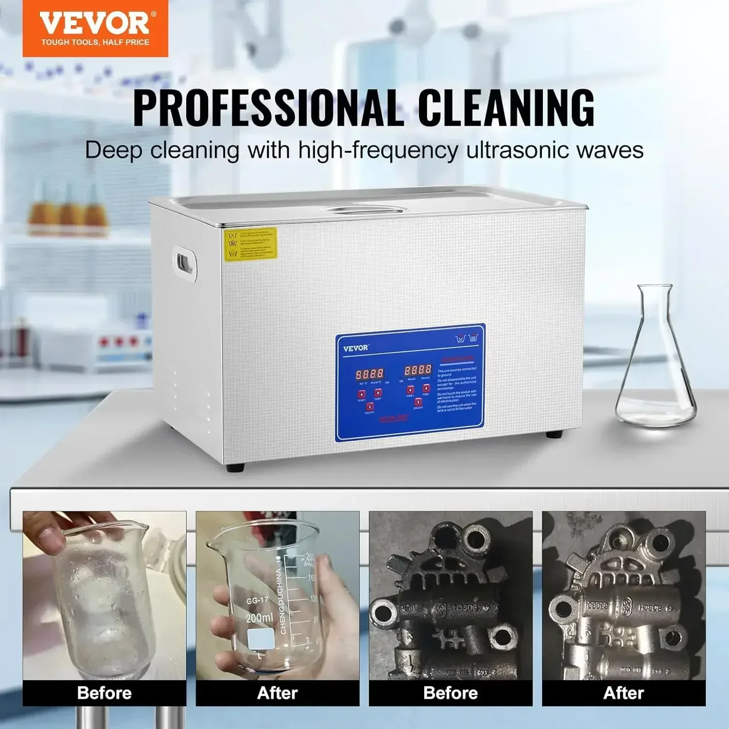 数量限定！ 超音波プロフェッショナルクリーナー、デジタルタイ - Ultrasonic Cleaner 30L Industrial のレビューと価格