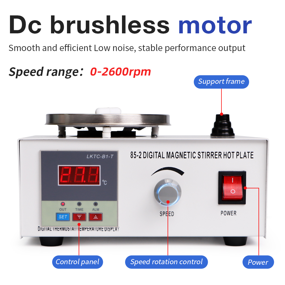 1L ホットプレート磁気スターラー 85-2 恒温ミキサー  - Lab Magnetic Stirrer Hot Plate のレビューと価格