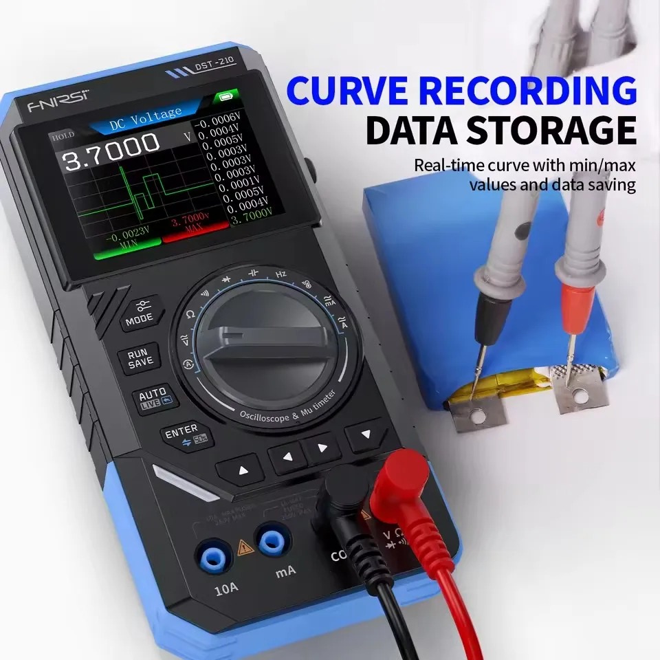 DST210 3-in-1デジタルマルチメーター 10MHz - Fnirsi Digital Oscilloscope Handheld のレビューと価格