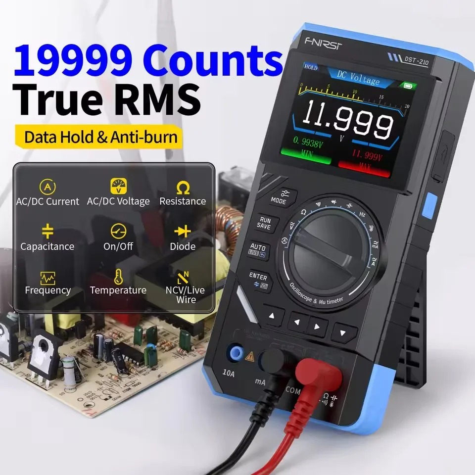 DST210 3-in-1デジタルマルチメーター 10MHz - Fnirsi Digital Oscilloscope Handheld のレビューと価格